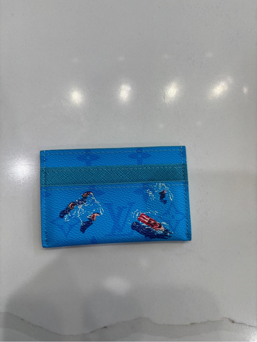 Louis Vuitton Pool Double Card Case — Blue Lagoon